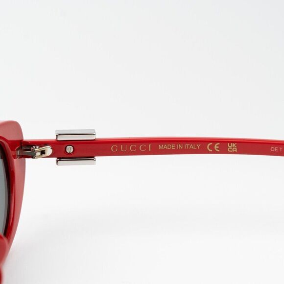 Gucci Women Sunglasses Red Grey Cat Eye GG1680S 005 BRAND NEW main image 8